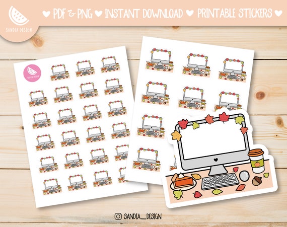 Printable Stickers Sheet Printable Planner Stickers. Doodle - Etsy