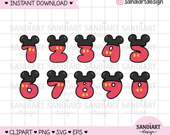 Birthday Numbers, EPS, SVG, PNG, personal and commercial use