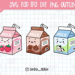 Doodle Milk, SVG, PNG, Psd, Umriss, persönliche und kommerzielle Nutzung