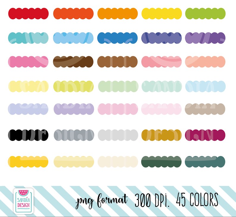 Personal and comercial use. 45 Scallop quarter box Clipart