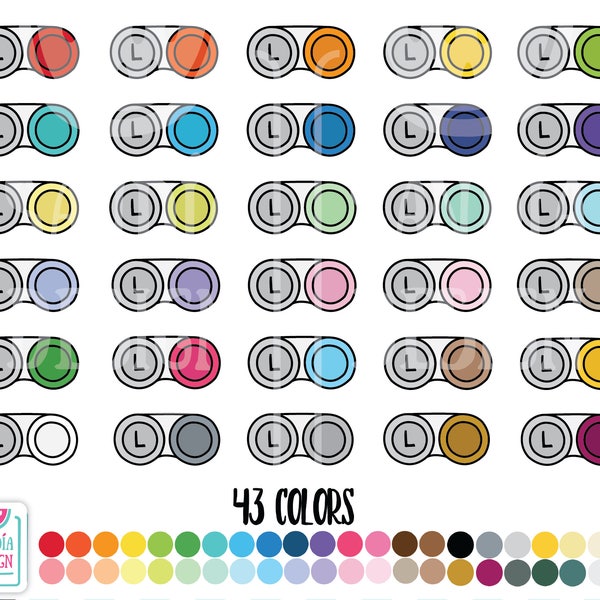 Contact Lenses Clipart. Personal and comercial use.