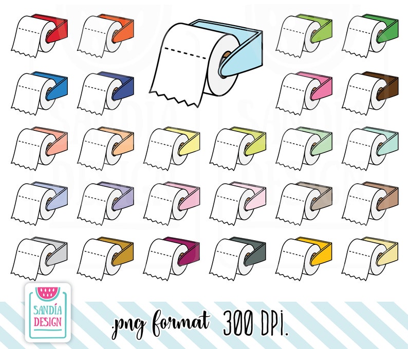 45 Doodle Toilet Paper Clipart. Personal and Comercial Use. Etsy