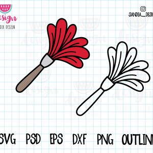 Doodle Duster, SVG, PNG, Psd, outline, personal and commercial use