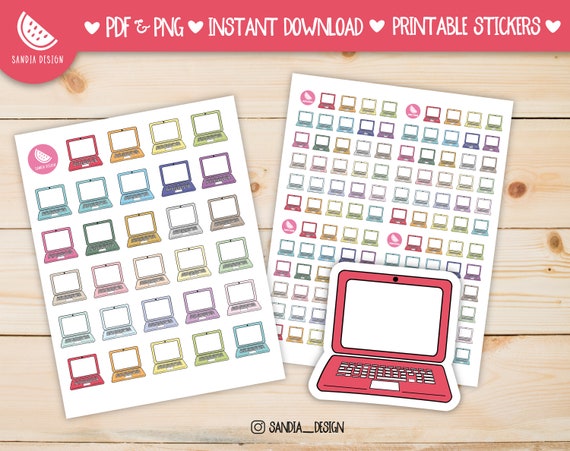 Printable Stickers Sheet Printable Planner Stickers. Doodle - Etsy