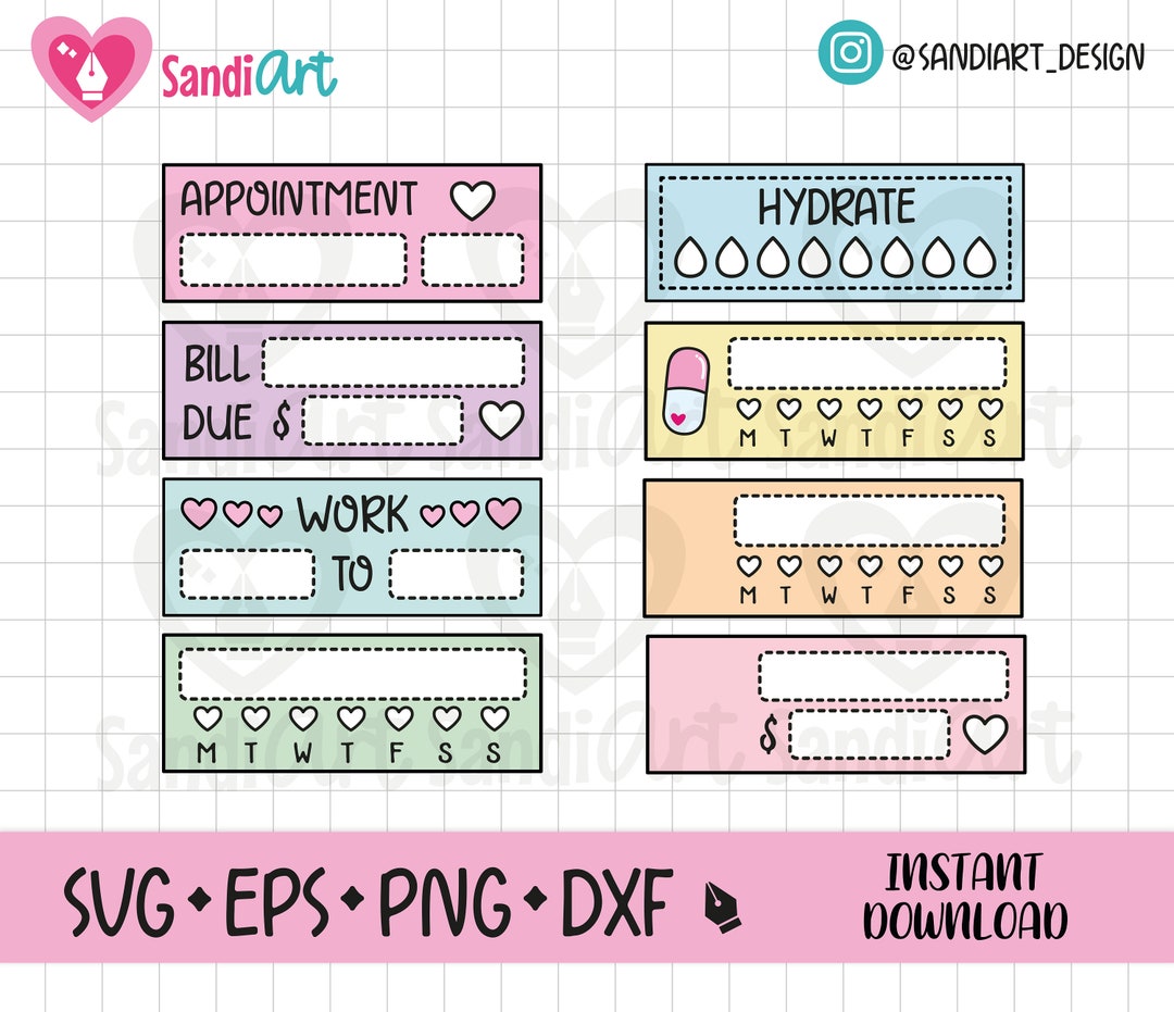Functional Tracker Bundle, EPS, SVG, PNG, Dxf, Outline, Personal and ...