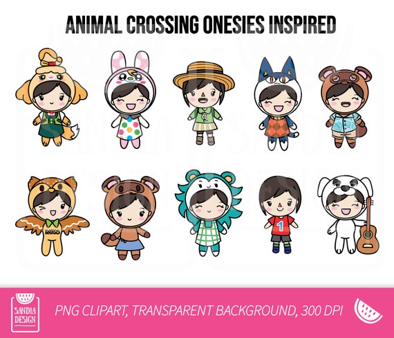 CHIBI Animal Crossing Inspired, Dark-haired Girl, Clipart, Chibi Girl,  Personal and Comercial Use - Etsy