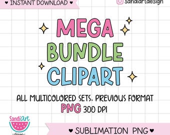 Mega Bundle Clipart, More than 16000 images, Planner Sticker Clipart Bundle, Icon Clipart Bundle, Digital Sticker Bundle, PNG Bundle,
