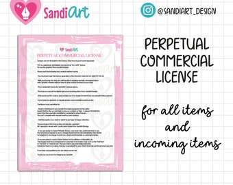 Perpetual Commercial License, No Credit Required, Please buy separately from your products.