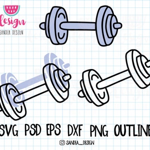 Doodle Weights, SVG, PNG, Psd, outline, personal and commercial use