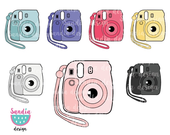 7 macchina fotografica istantanea Clipart, personali e comercial  utilizzare. -  Italia