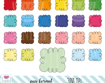 Doodle Cloud Clipart. Personal and comercial use.