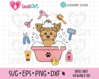Hundepflege, SVG, EPS, PNG, DXF, für Cricut, Silhouette, Sublimation, persönliche und kommerzielle Nutzung