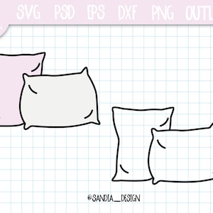 Doodle waskussen, SVG, PNG, PSD, omtrek, persoonlijk en commercieel gebruik