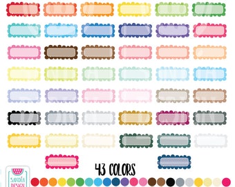 Quarter box scallop dots Clipart. Personal and comercial use.