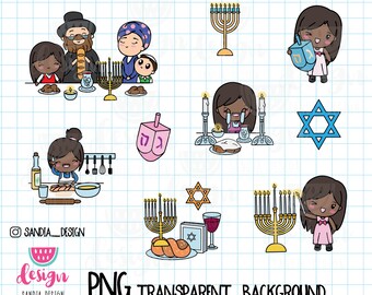 Jewish clipart, Hanukkah, Hanukkah decorations, Chibi, Chibi girls, girls clipart, Clipart, Clipart png, PNG file.