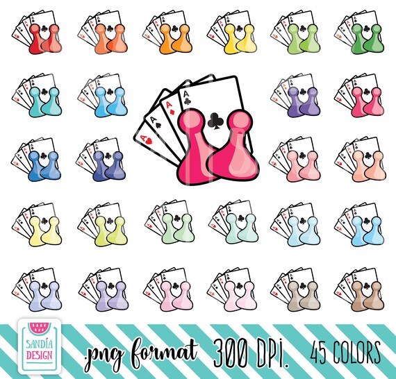 45 Doodle Game Night Clipart Poker Clipart Personal And Etsy