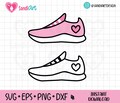 Doodle Running Shoe, EPS, SVG, PNG, Dxf, outline, Commercial use