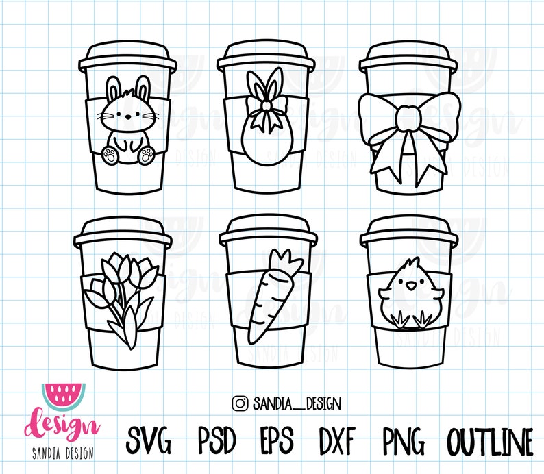 Download Clip Art Art Collectibles Png Personal And Comercial Use Easter Coffee Cup Psd Svg Outline