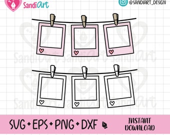 Doodle Photo Frame, SVG, PNG, PSD, outline, personal and commercial use