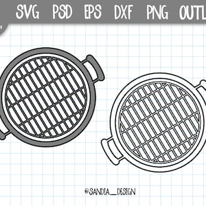Doodle Grill, SVG, PNG, Psd, outline, personal and commercial use