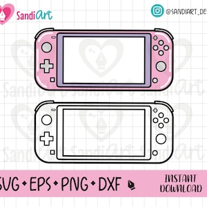 Doodle Switch Controller, EPS, SVG, PNG, outline, dxf, Persoonlijk en commercieel gebruik.