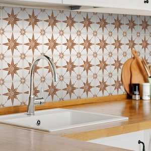 Peel and stick backsplash stickers 24 Tiles Decals Tiles Stickers mixed Tiles walls Kitchen Bathroom Fireplace Office B57