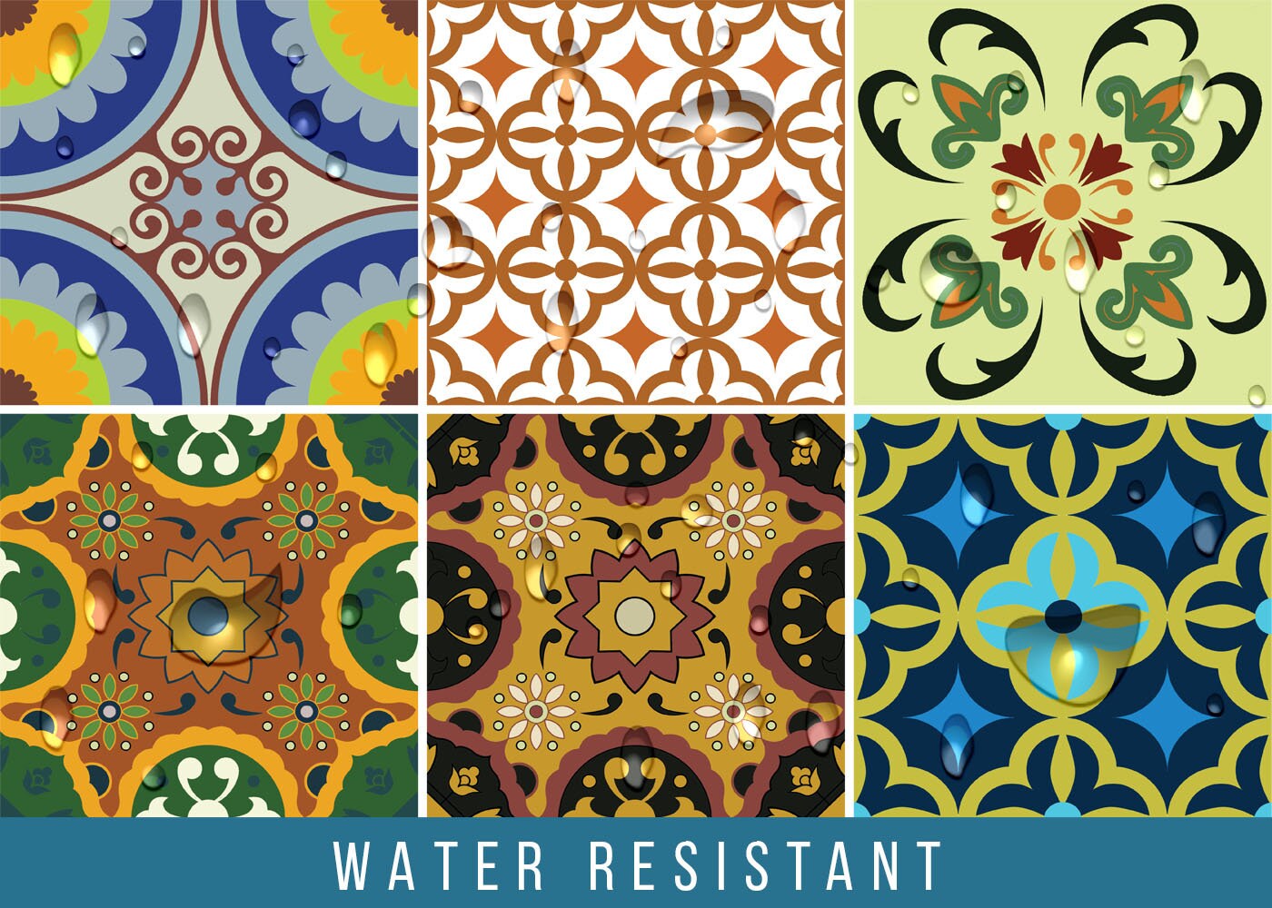 24xMoroccan Style Carrelage Mural Stickers Cuisine Bain Autocollant Mosaic  Décor