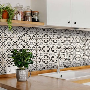 24 vintage traditional Tiles Decals white stickers stairs decals Tiles for walls Kitchen decals DIY home decor B5