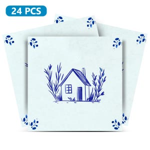 Blue Delft Peel and stick tile Vintage House, D67