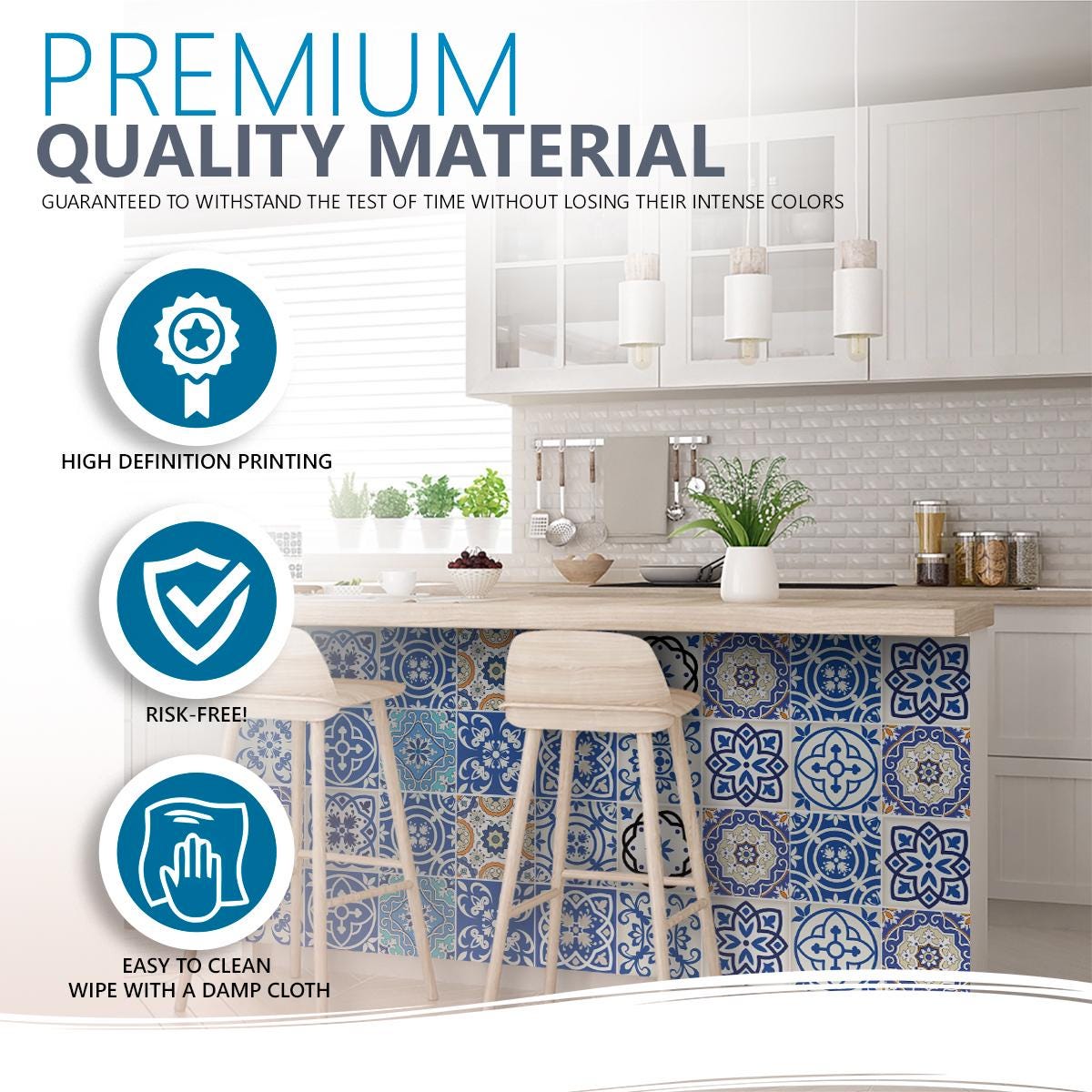 Talavera Tile Mirrors Mi Alma Peel And Stick Tile Backsplash Stair ...