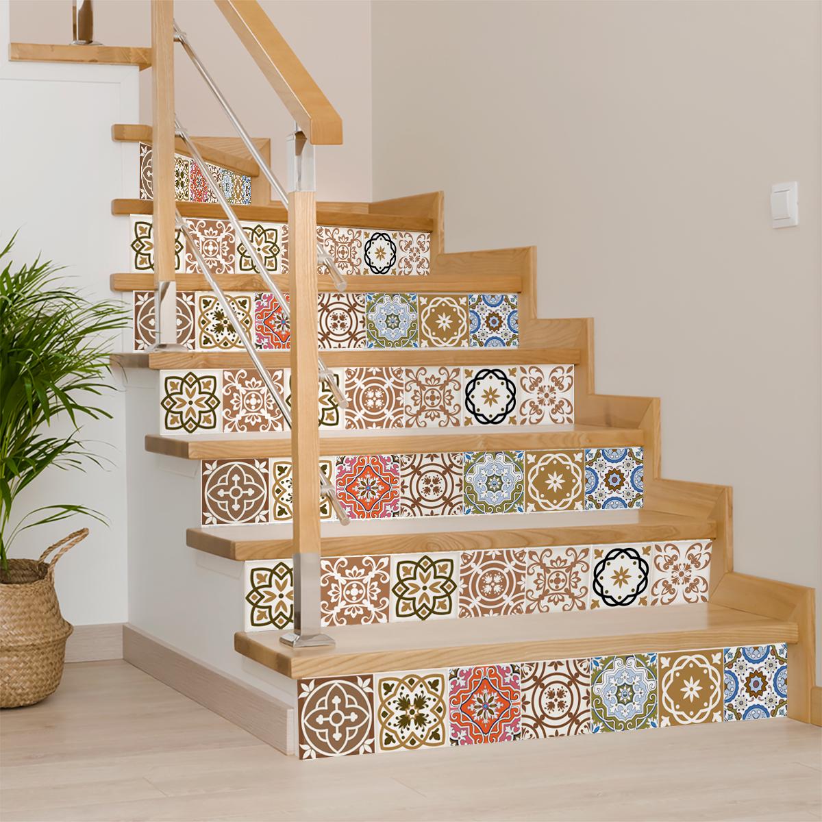 Set Of 24 Vintage Traditional Mexican Tiles Decals Bathroom Stickers Mixed For Walls Kitchen Decals Diy Home Decor Sb12