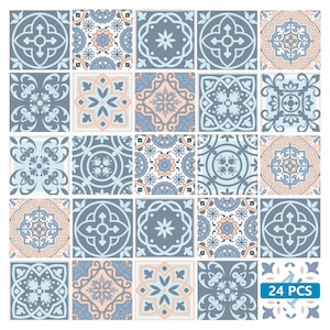 spanish Set of 24 Tiles Decals Tiles Stickers Tiles for walls Kitchen Bathroom SB21