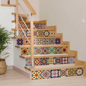 Sticker Set, Mexican Tile, Tile Stickers, Decorative Tiles, Vinyl Stickers, Wall Stickers, Tile Stickers, Peel and Stick Wall Decals D