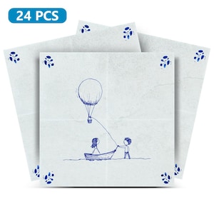 Peel and Stick Delft tile Vintage D69