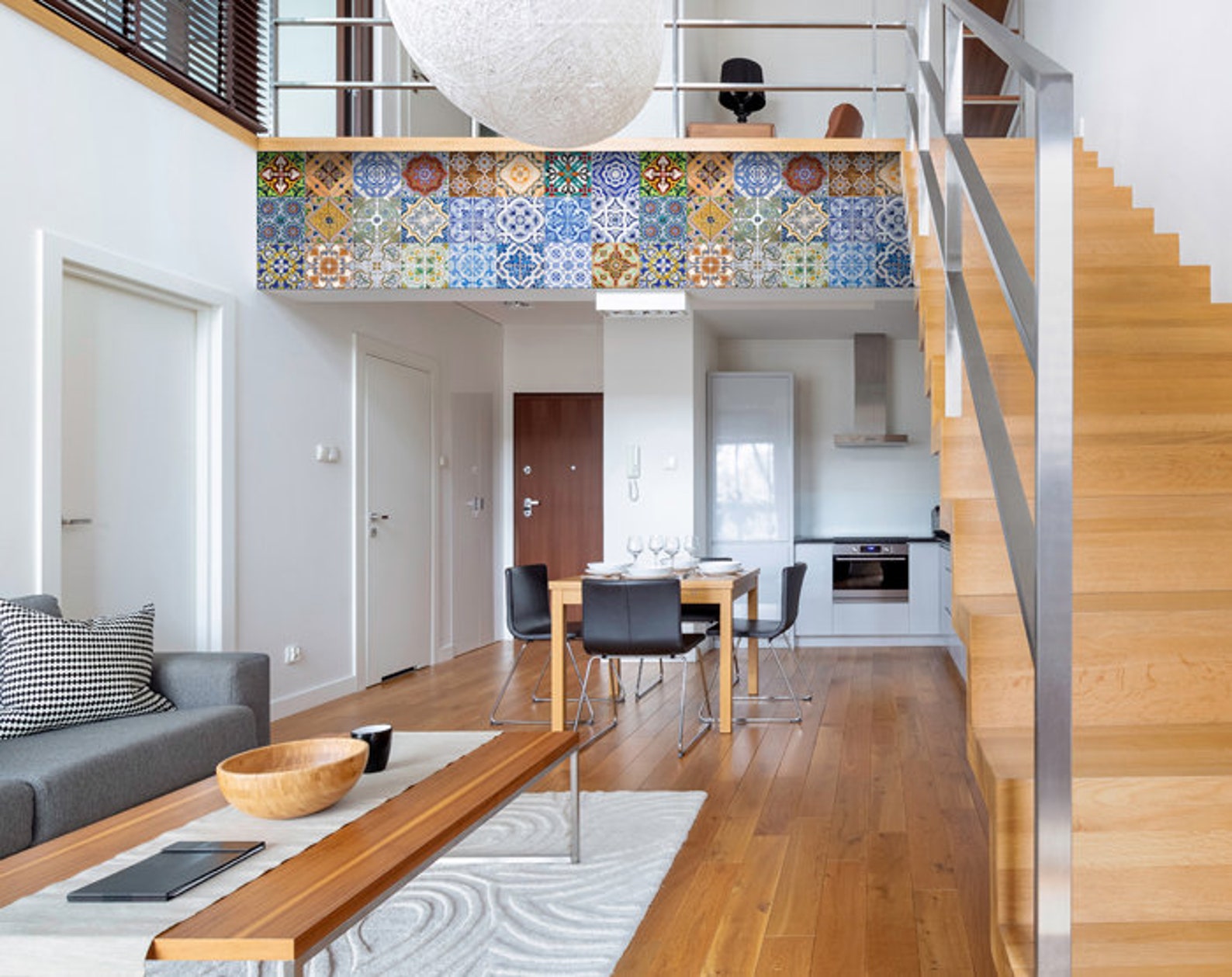 Stair Riser Decals 24 Blue & White Backsplash / Stairs / Kitchen ...