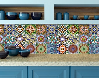 Mexican bath decor SET OF 24 Tile Decals Stickers for Ceramic Kitchens H7 Mexican bath decor SET OF 24 Tile Decals Stickers for Ceramic Kitchens H7