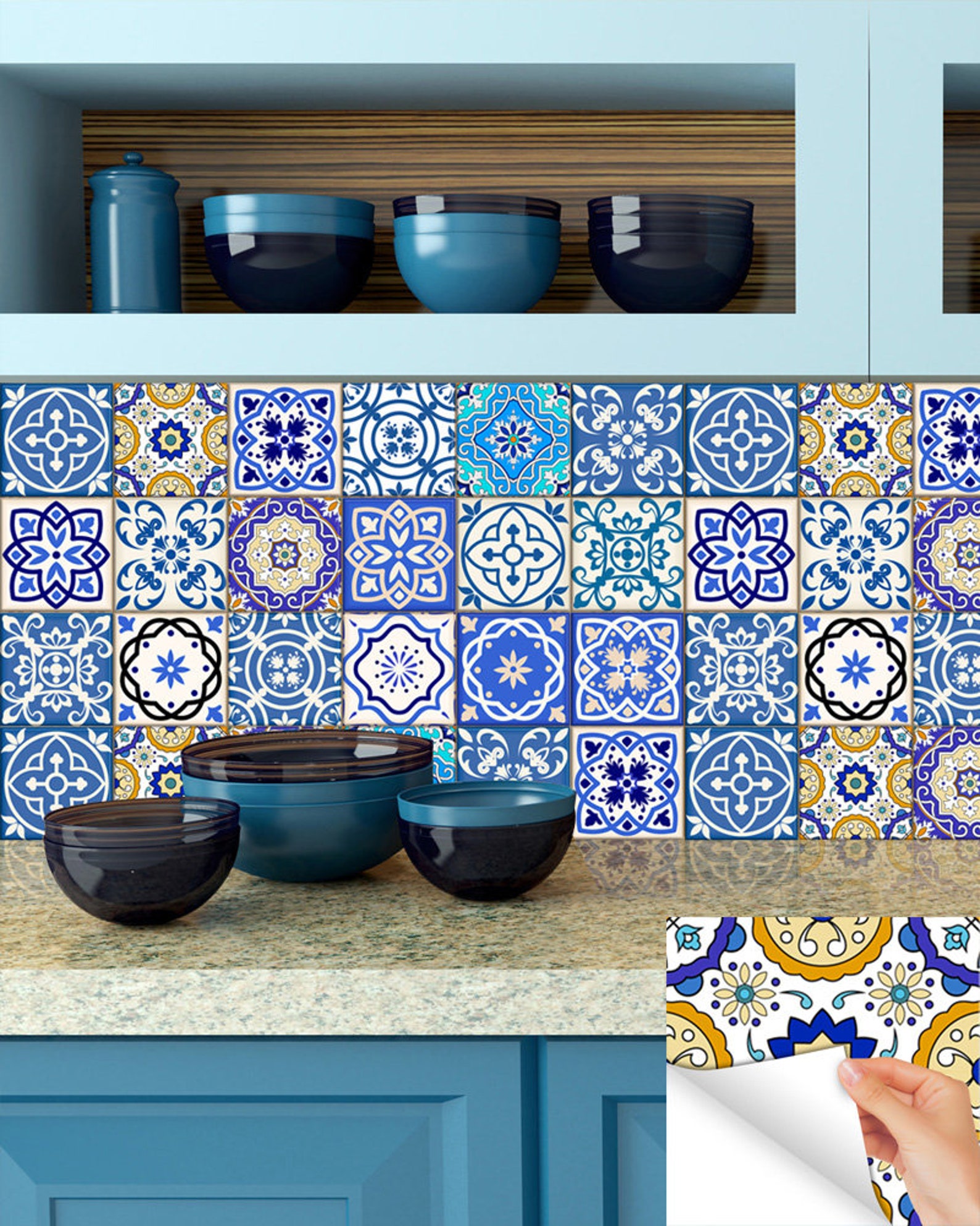 Set of 24 Tiles Decals Tiles Stickers Mixed Tiles for Walls - Etsy
