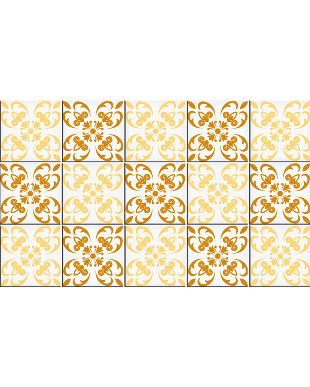 Gold Sticker Set Tile, Tile Stickers, Decorative Tiles, Vinyl Stickers