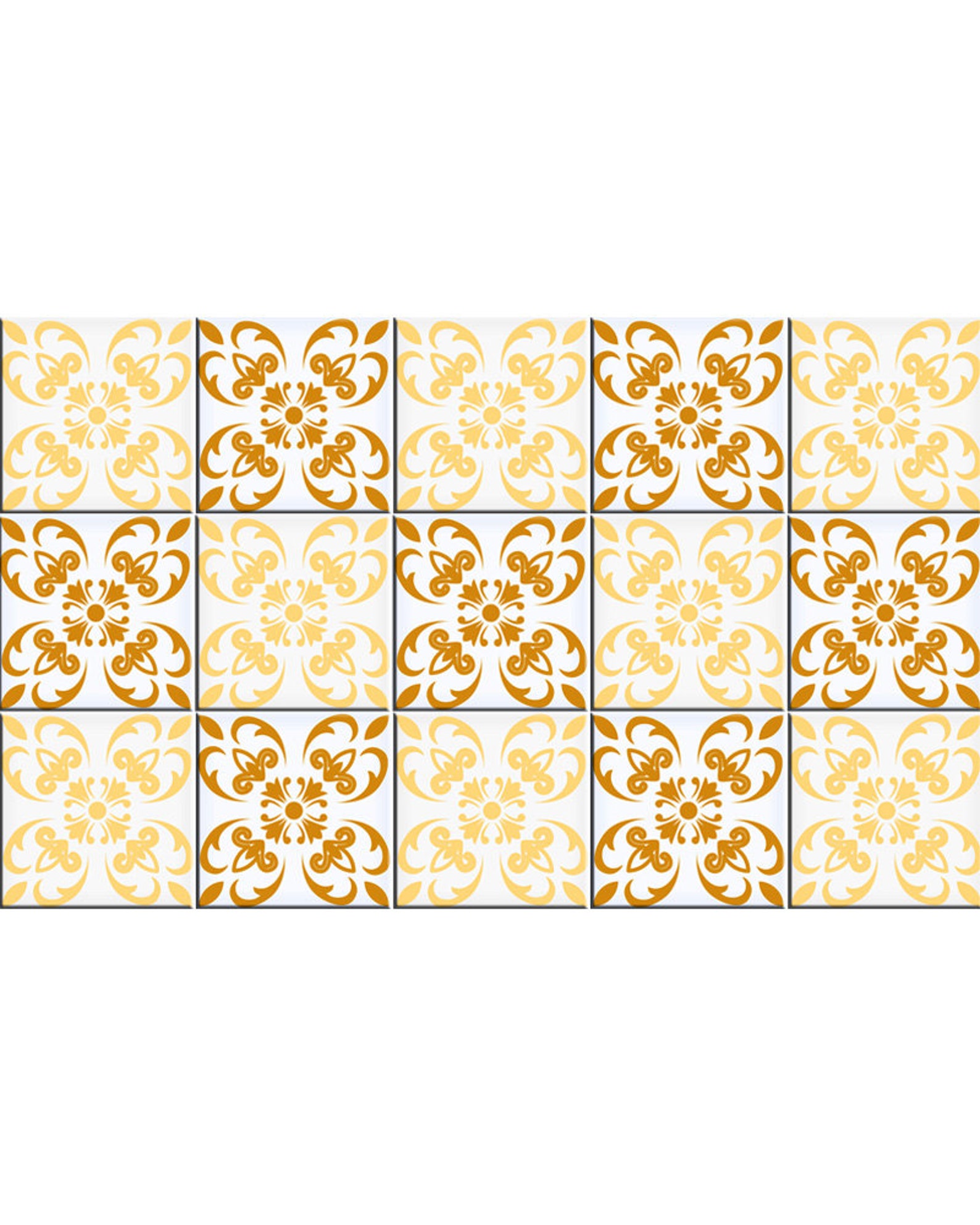 Gold Sticker Set Tile Tile Stickers Decorative Tiles Vinyl Etsy