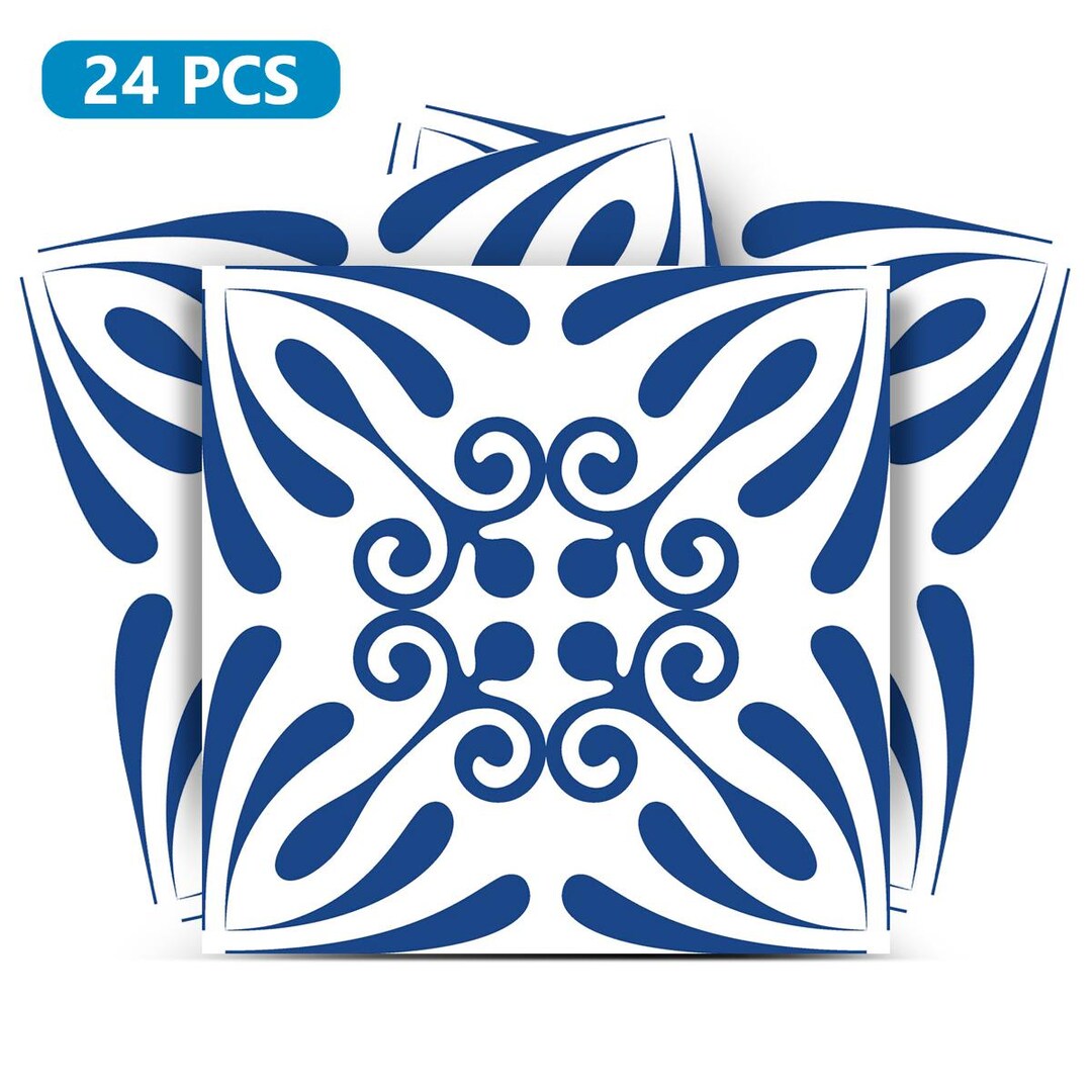 Rectangular Kitchen Tile Stickers Set of 24 Tile Stickers Kitchen Decals Tiles Stickers Tiles for Walls ...
