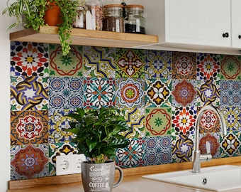 spanish Set of 24 Tiles Decals Tiles Stickers Tiles for walls Kitchen Bathroom AB2