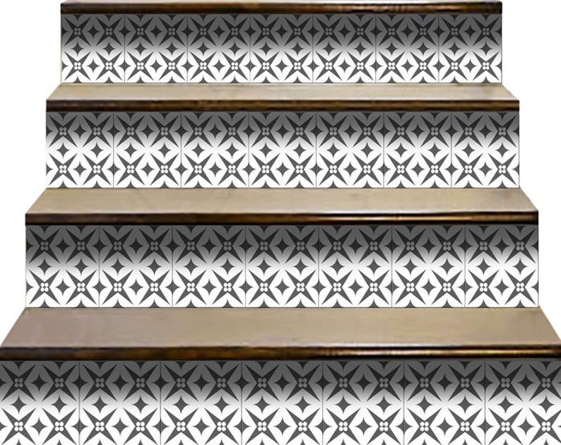 Stairs design modern peel and stick backsplas stickers 24 Tiles Decals Tiles Stickers Tiles for walls Kitchen Bathroom fliesenaufkleber B42