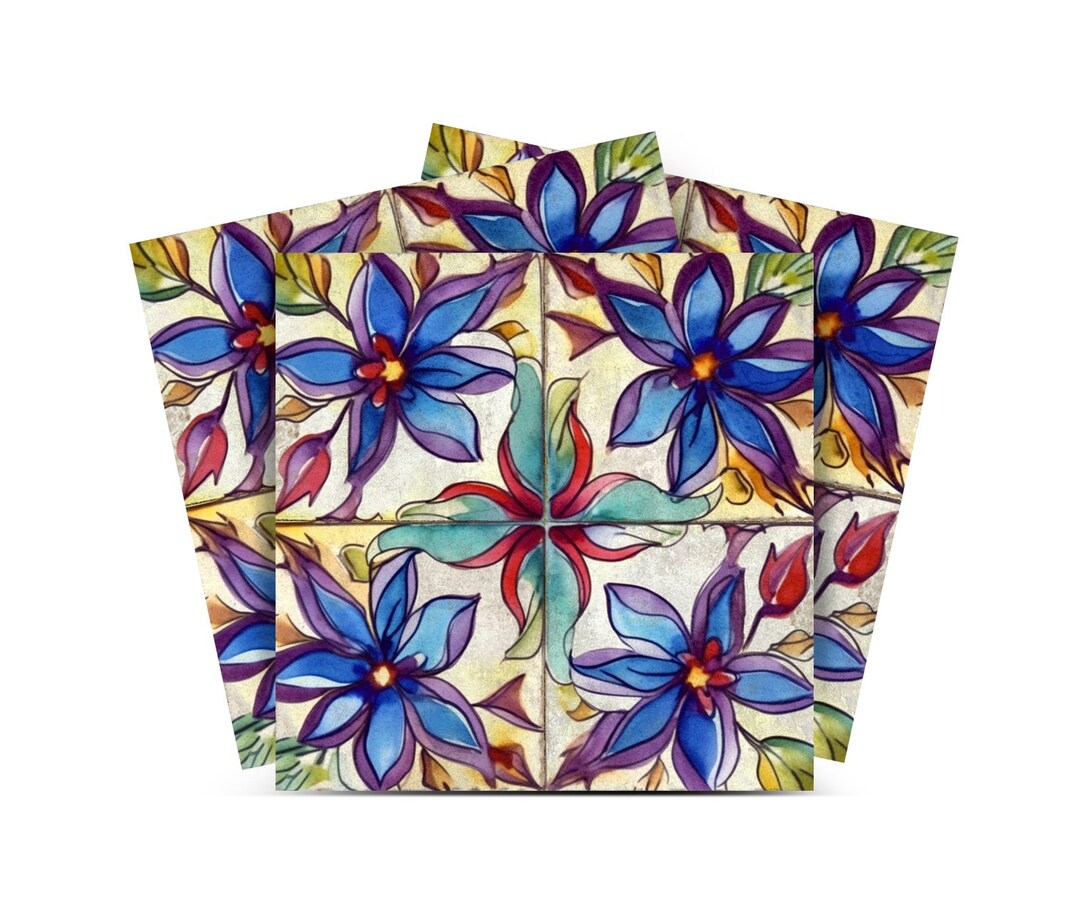 Flower Tile Backsplash Flower Tile Flower Wall Paper Wall Decor Ikea