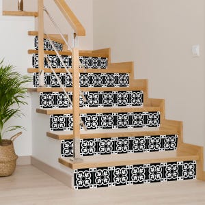 Set of 24 Black and white Tiles Decals bathroom flowers stickers mixed Tiles for walls Kitchen home decor B2