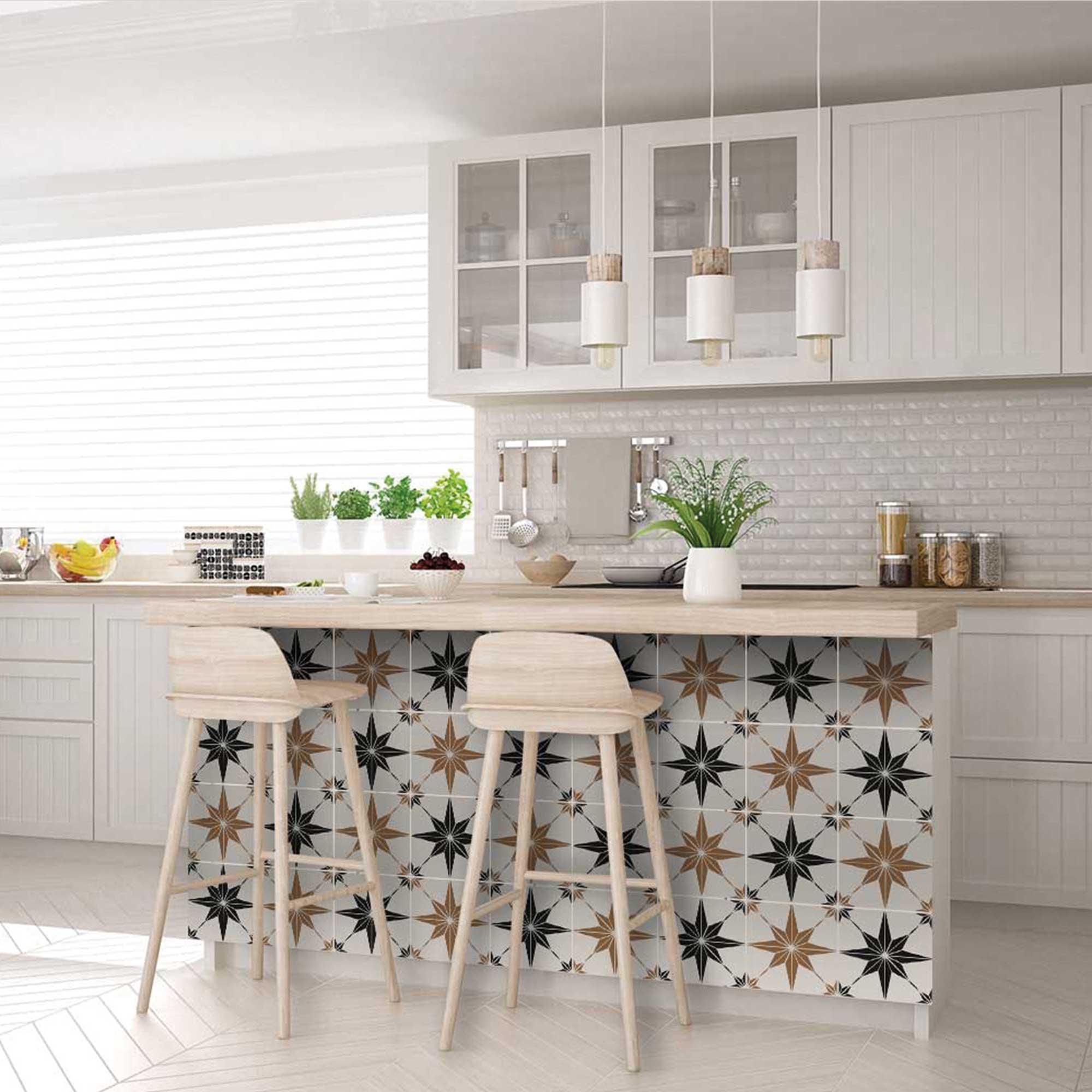 Stair Riser Decals Peel and Stick Backsplash Stickers 24 Tiles Decals ...