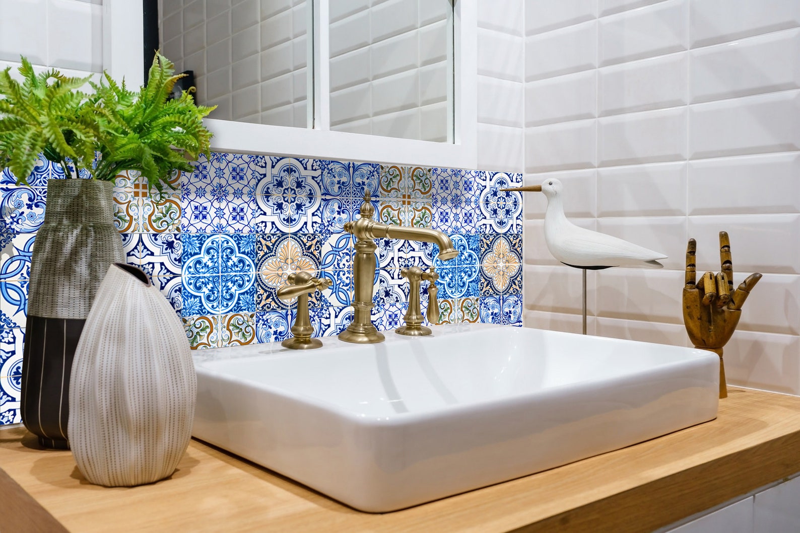 Blue Mexican Tile Stickers for Home Decor Backsplas Peel & - Etsy