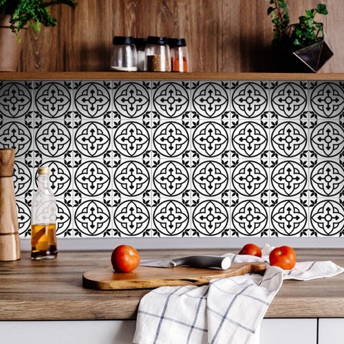 Kitchen Decals Peel and Stick Backsplas Stickers 24 Tiles | Etsy