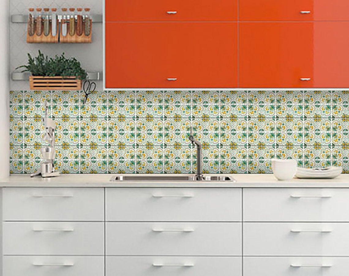 Home Office Decals Peel and Stick Backsplas Stickers 24 Tiles Etsy