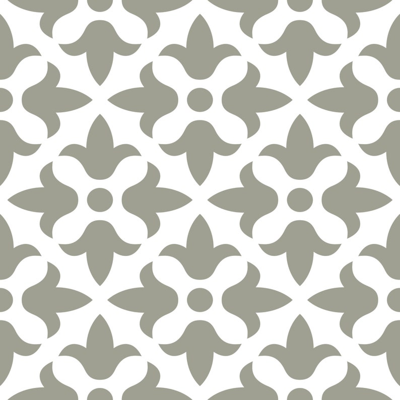 Silver Gray Tile Stickers Wall Mural Bath Tile Mexican Set of Etsy