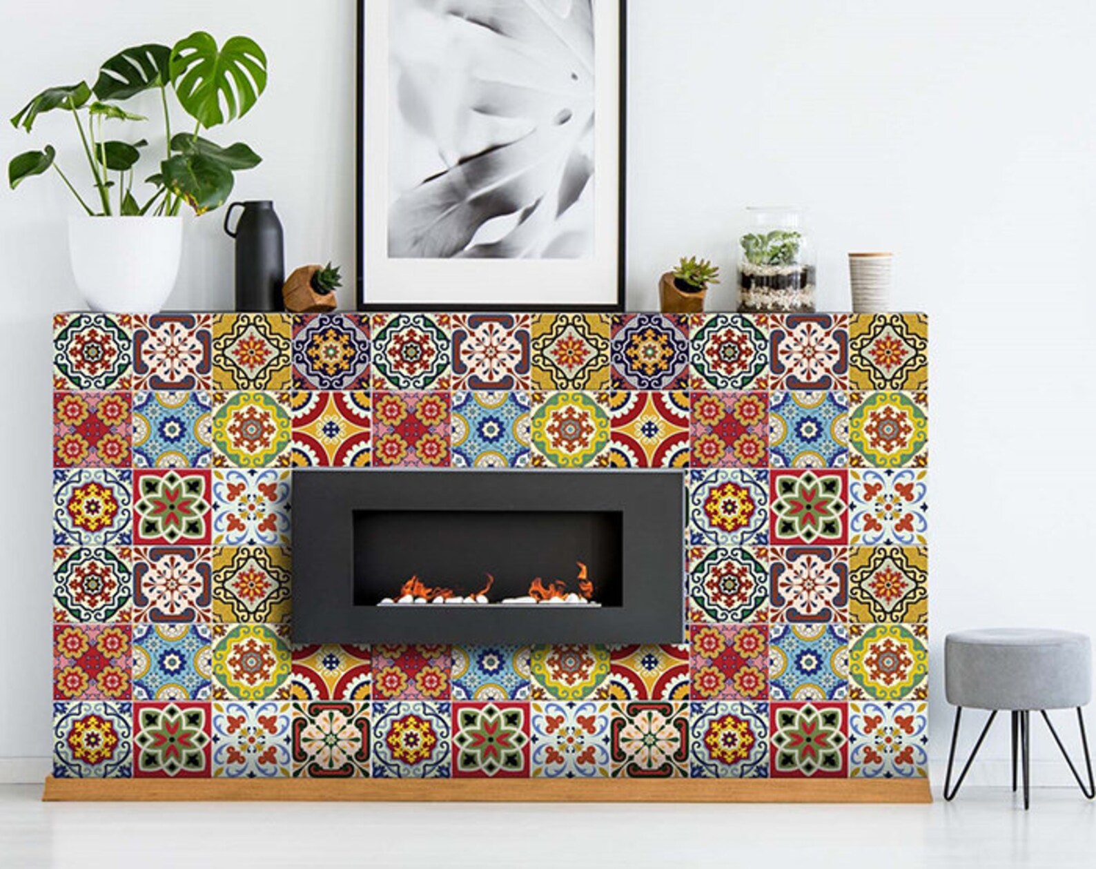 Splashback 24 Units Tile Stickers Kitchen Decals Wall Mural Etsy